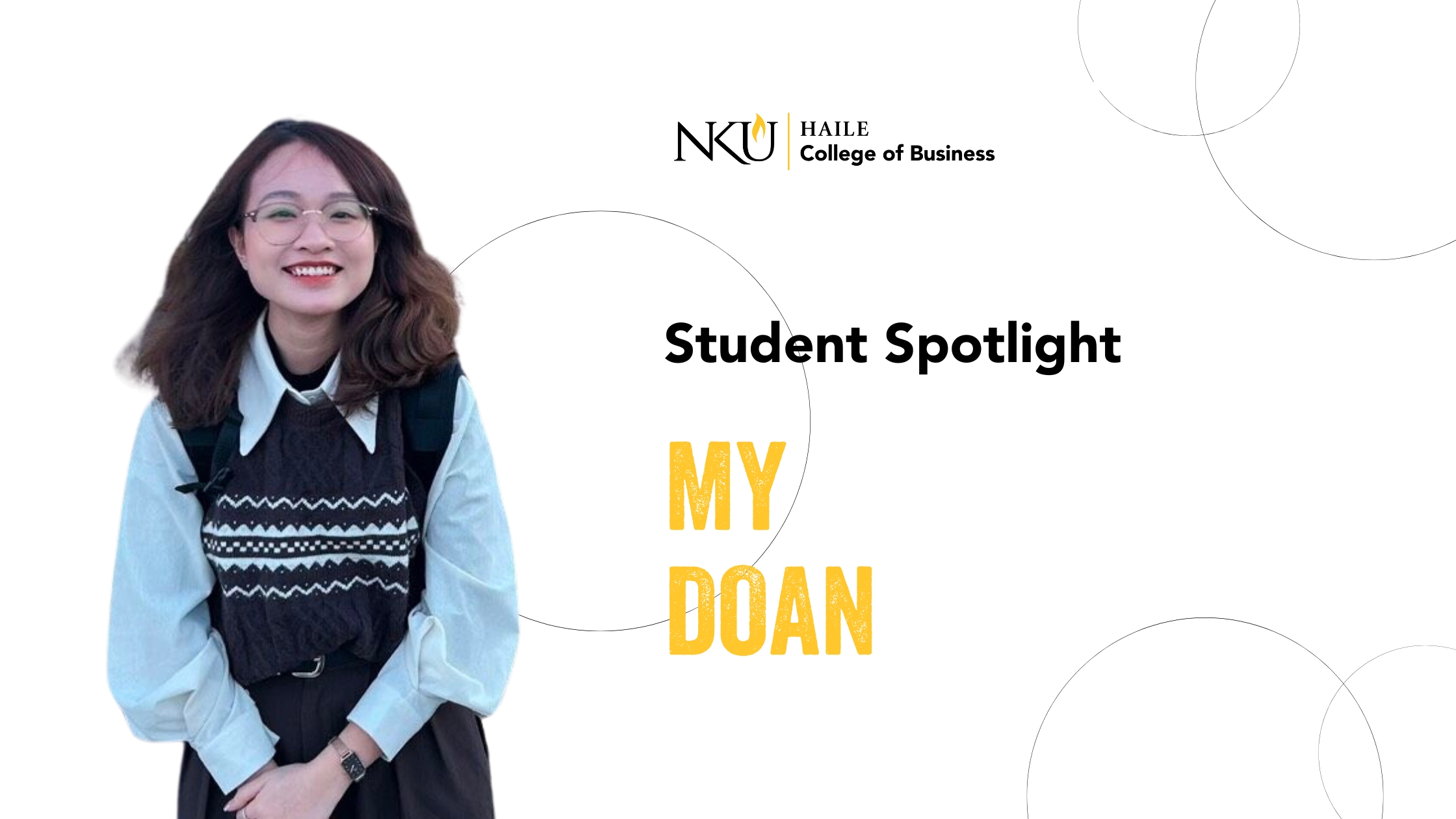 student spotlight graphic with photo of my doan