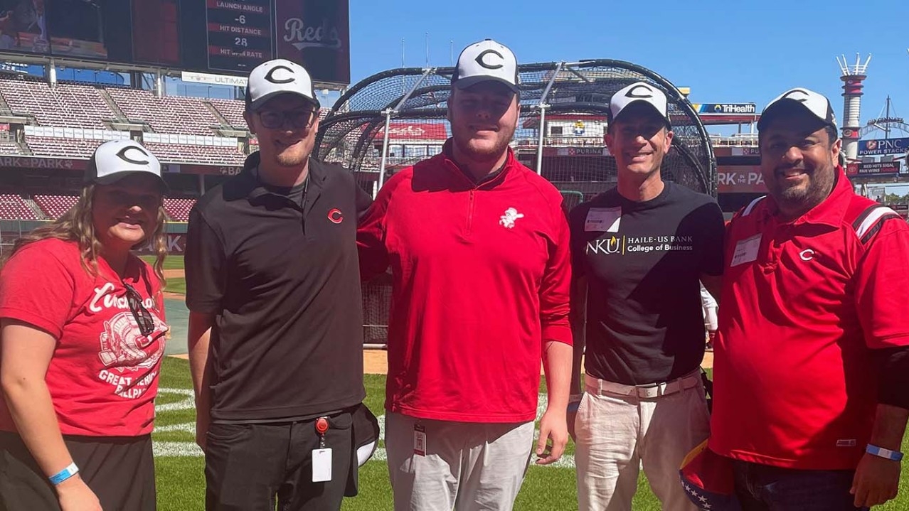 NKU Students and Faculty at Reds Batting Practice